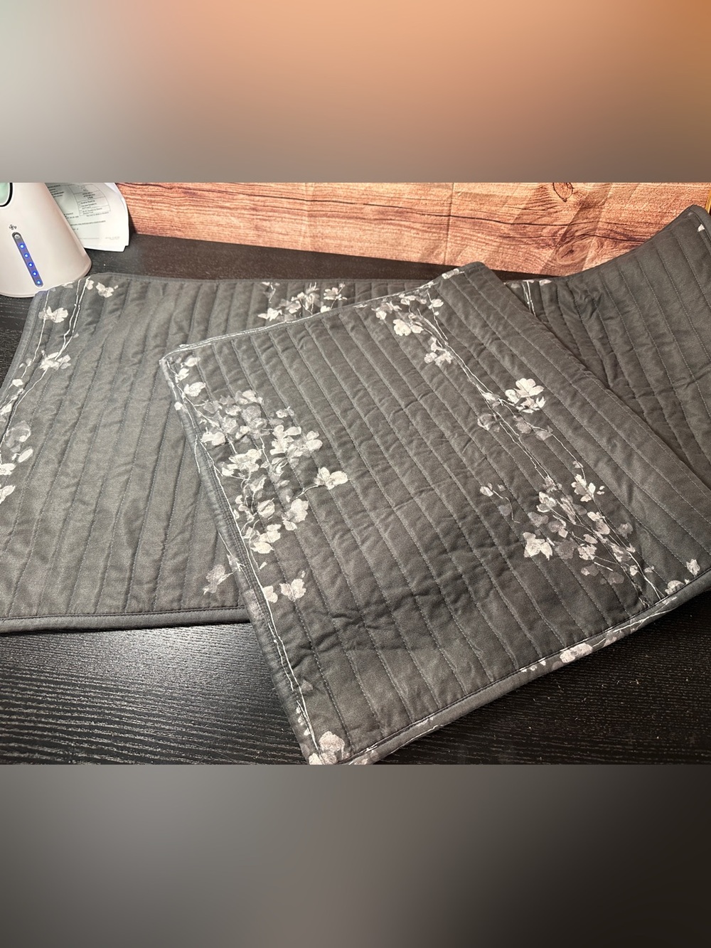 Simply Vera Vera Wang Dark Linear Floral Shams 20x36  King Size
